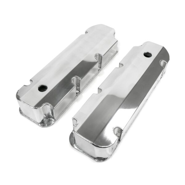 TSP Valve Covers; Fab. Alum.; Short Bolt with Holes BBF; Polished