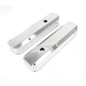 TSP Valve Covers; Fab. Alum.; Long Bolt with Holes Chrysler SB; Polished