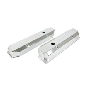 TSP Valve Covers; Fab. Alum.; Long Bolt with Holes Chrysler BB; Clear Anodized