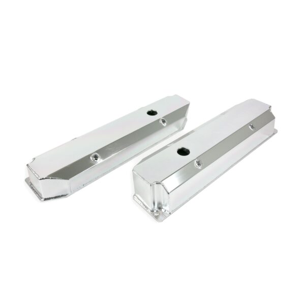 TSP Valve Covers; Fab. Alum.; Long Bolt with Holes Chrysler BB; Clear Anodized