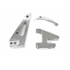 TSP Alternator 10SI Bracket; Aluminum SBC Short Water Pump; Polished