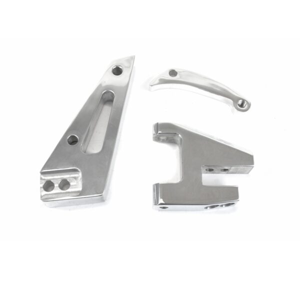 TSP Alternator 10SI Bracket; Aluminum SBC Short Water Pump; Polished
