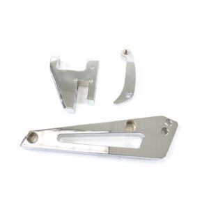 TSP Alternator 10SI Bracket; Aluminum BBC Short Water Pump; Chrome