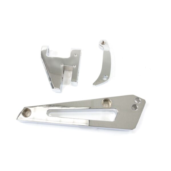 TSP Alternator 10SI Bracket; Aluminum BBC Short Water Pump; Chrome