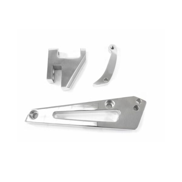 TSP Alternator 10SI Bracket; Aluminum BBC Short Water Pump; Polished