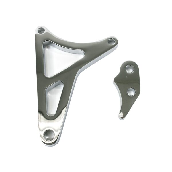 TSP Alternator 1G Bracket; Aluminum Ford Small Block; Chrome