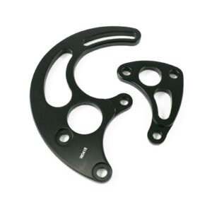 TSP Power Steering Saginaw Bracket; Aluminum BBC Long Water Pump; Black