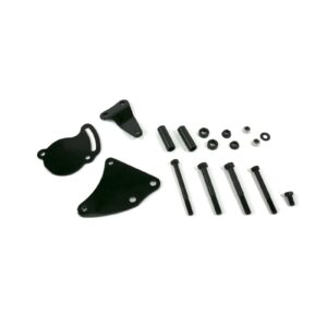 TSP Power Steering Type II Bracket; Steel SBC/BBC Short Water Pump; Black