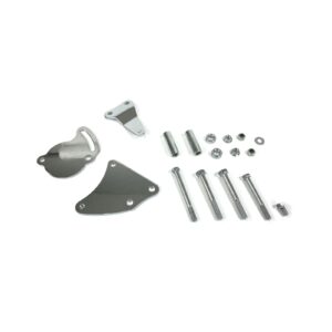 TSP Power Steering Type II Bracket; Steel SBC/BBC Short Water Pump; Chrome