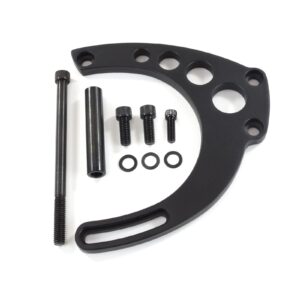 TSP Alternator 10SI Bracket; Aluminum BBC Mid-mount Long Water Pump; Black