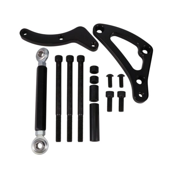 Chrysler Small Block Alternator Bracket; Aluminum; Black