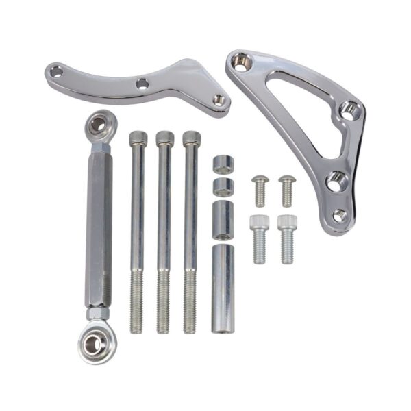 Chrysler Small Block Alternator Bracket; Aluminum; Chrome