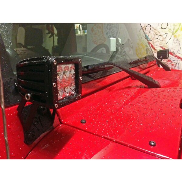 RIGID 2007-2015 Jeep JK A-Pillar Mount Kit, Fits D-Series or Radiance POD Lights