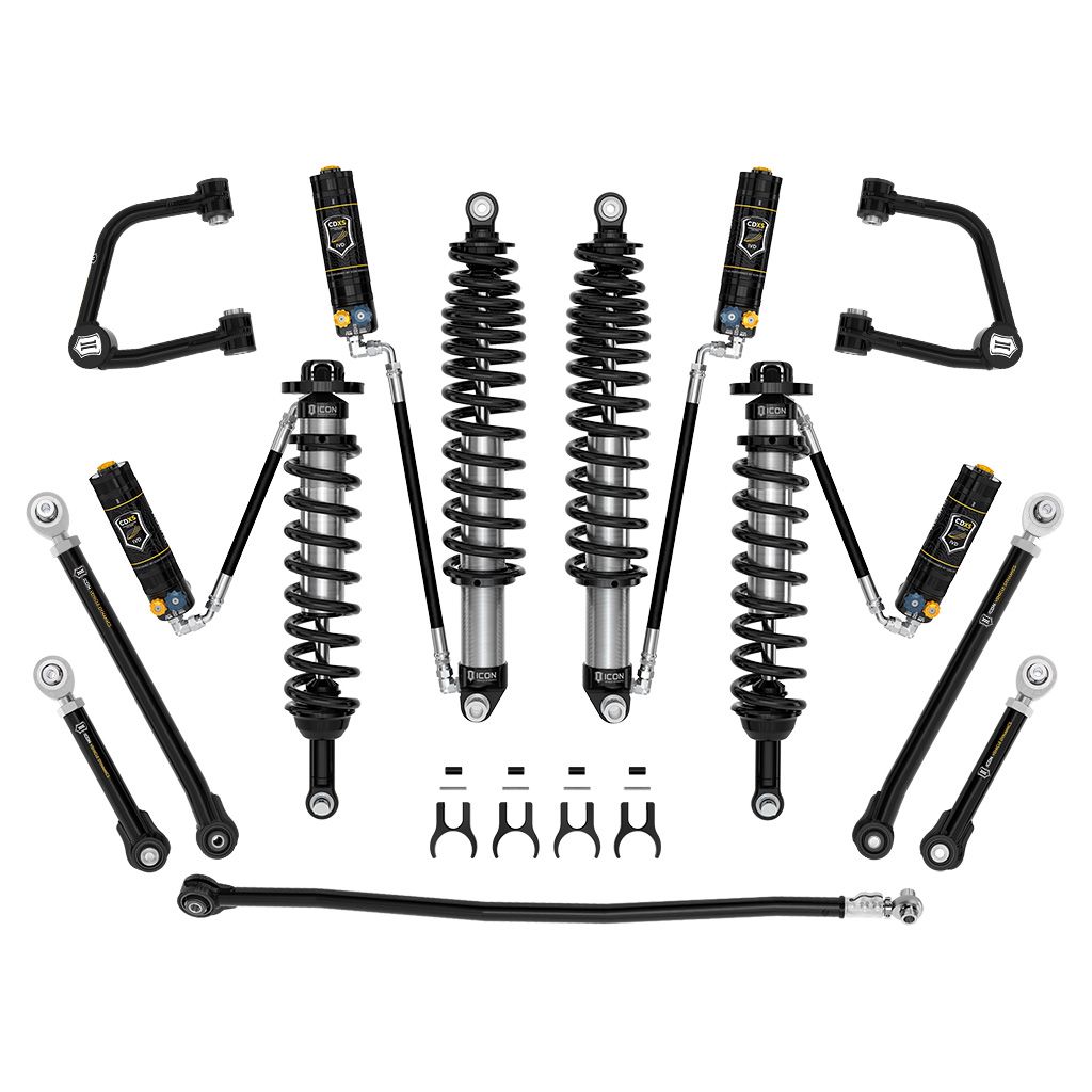 ICON 2021-2023 Ford Bronco, Sasquatch, 2-3" Lift, Stage 7 Suspension System, CDXS, Tubular, Heavy Rate Rear Spring