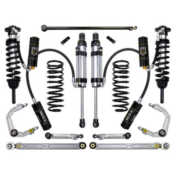 ICON 2010-2024 Toyota 4Runner/2010-2014 Toyota FJ Cruiser, 0-3.5" Lift Stage 8 Suspension System, Billet UCA