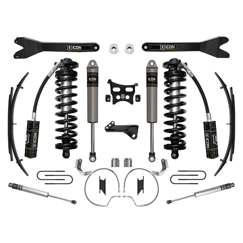 ICON 2023 Ford F-250/F-350 Super Duty 4WD, 4-5.5" Lift, Stage 3 Coilover Conversion System w/ Radius Arms & Expansion Packs