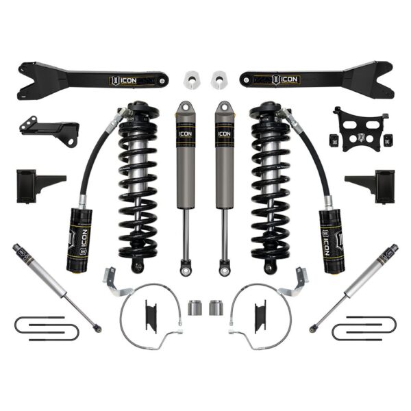 ICON 2023 Ford F-250/F-350 Super Duty 4WD, 4-5.5" Lift, Stage 3 Coilover Conversion System w/ Radius Arms