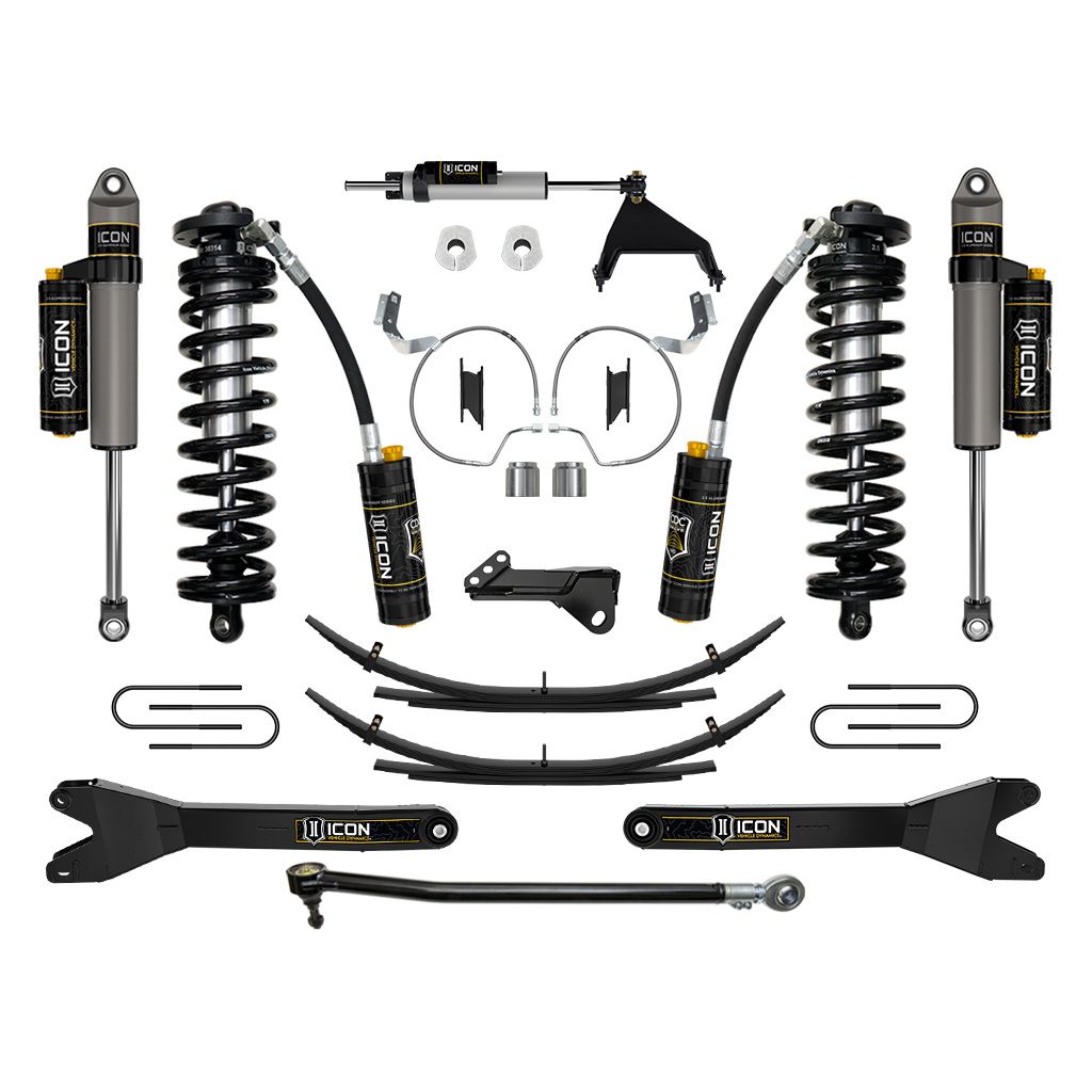ICON 2023 Ford F-250/F-350 Super Duty 4WD, 4-5.5" Lift, Stage 5 Coilover Conversion System w/ Radius Arms & Expansion Packs