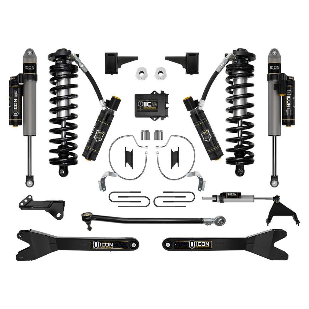 ICON 2023 Ford F-250/F-350 Super Duty 4WD, 4-5.5" Lift, Stage 8 Coilover Conversion System w/ Radius Arms