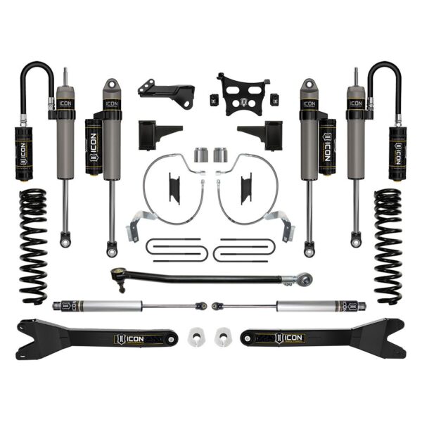 ICON 2023 Ford F-250/F-350 Super Duty 4WD Gas, 4.5" Lift, Stage 4 Suspension System w/ Radius Arms