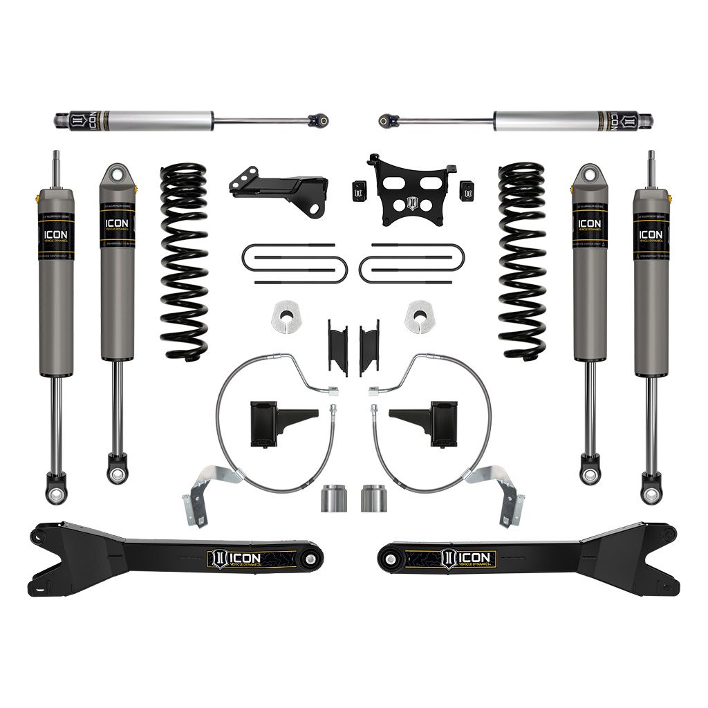 ICON 2023 Ford F-250/F-350 Super Duty 4WD Diesel, 4.5" Lift, Stage 3 Suspension System w/ Radius Arms