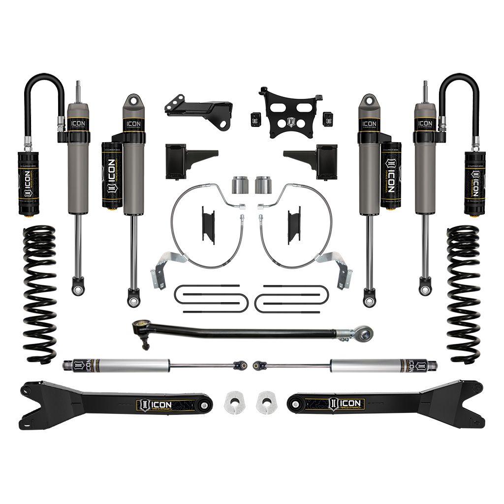 ICON 2023 Ford F-250/F-350 Super Duty 4WD Diesel, 4.5" Lift, Stage 4 Suspension System w/ Radius Arms