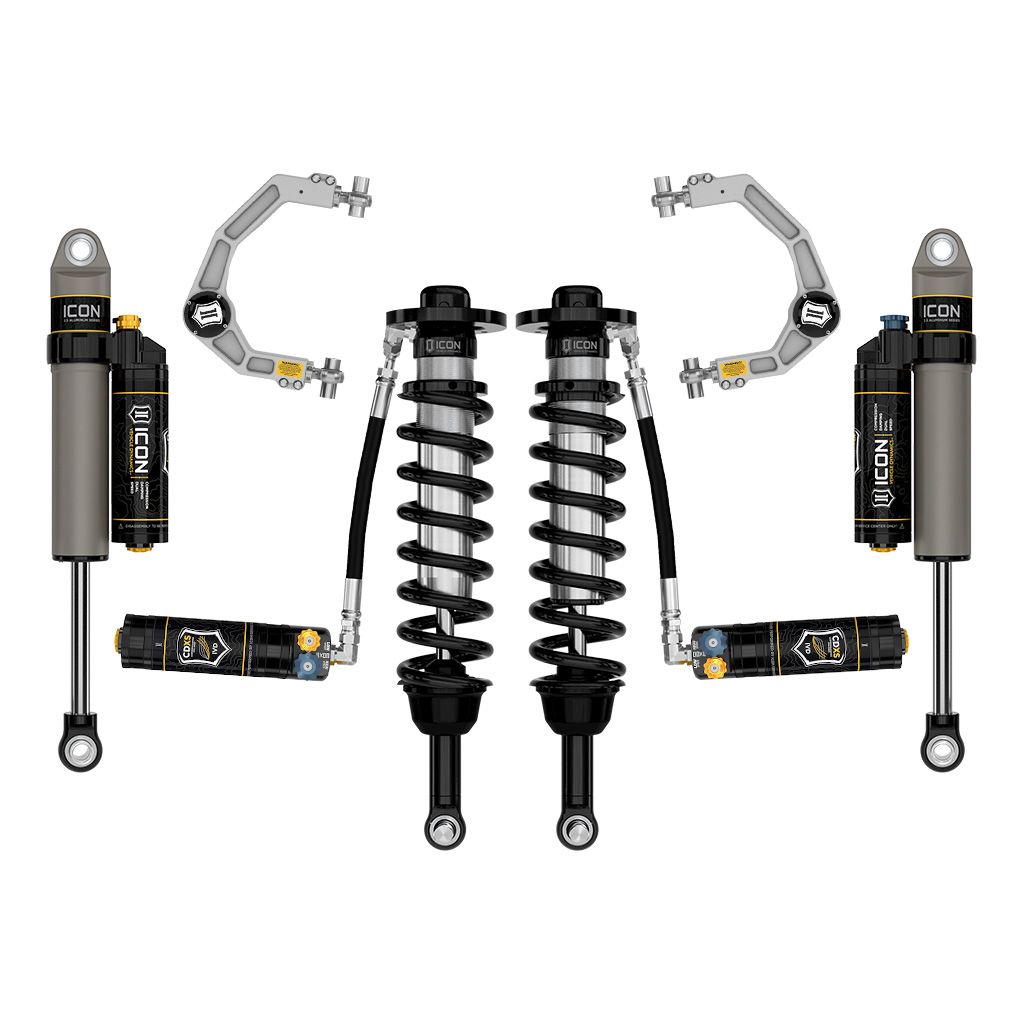 ICON 2021-2024 Ford F-150 4WD, 2.75-3.5" Lift, Stage 4 Suspension System, Billet, CDXS