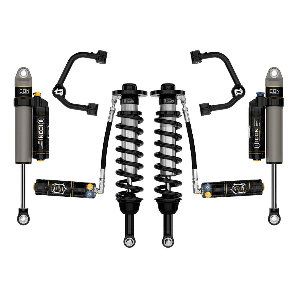 ICON 2021-2024 Ford F-150 4WD, 2.75-3.5" Lift, Stage 4 Suspension System, Tubular, CDXS