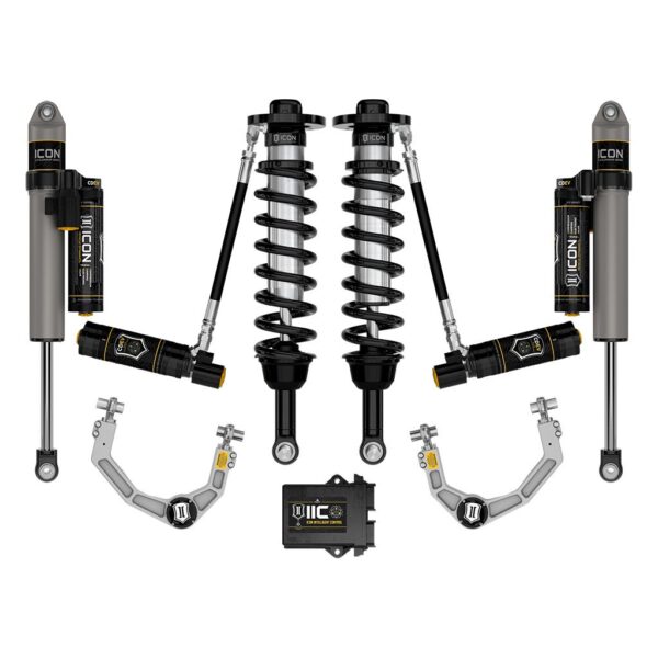 ICON 2021-2024 Ford F-150 4WD, 2.75-3.5" Lift, Stage 5 Suspension System, Billet