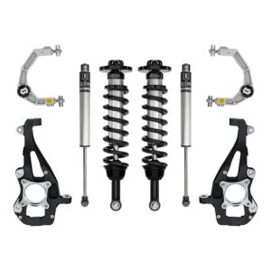 ICON 2021-2024 Ford F-150 4WD, 3.5-4.5" Lift, Stage 1 Suspension System, Billet
