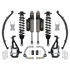 ICON 2021-2024 Ford F-150 4WD, 3.5-4.5" Lift, Stage 2 Suspension System, Billet, w/ Leaf Packs