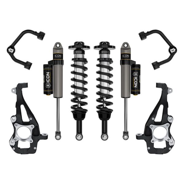 ICON 2021-2024 Ford F-150 4WD, 3.5-4.5" Lift, Stage 2 Suspension System, Tubular