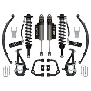 ICON 2021-2024 Ford F-150 4WD, 3.5-4.5" Lift, Stage 3 Suspension System, Tubular, w/ Leaf Packs