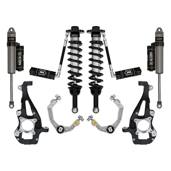 ICON 2021-2024 Ford F-150 4WD, 3.5-4.5" Lift, Stage 3 Suspension System, Billet