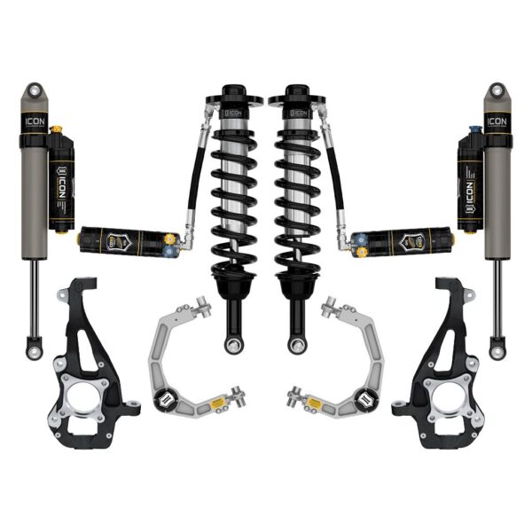 ICON 2021-2024 Ford F-150 4WD, 3.5-4.5" Lift, Stage 4 Suspension System, Billet, CDXS