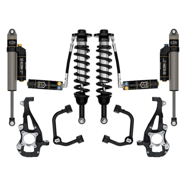 ICON 2021-2024 Ford F-150 4WD, 3.5-4.5" Lift, Stage 4 Suspension System, Tubular, CDXS