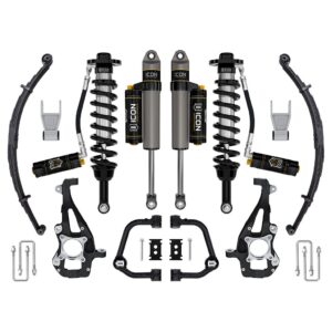 ICON 2021-2024 Ford F-150 4WD, 3.5-4.5" Lift, Stage 4 Suspension System, Tubular, CDCV, w/ Leaf Packs