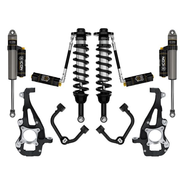 ICON 2021-2024 Ford F-150 4WD, 3.5-4.5" Lift, Stage 4 Suspension System, Tubular, CDCV