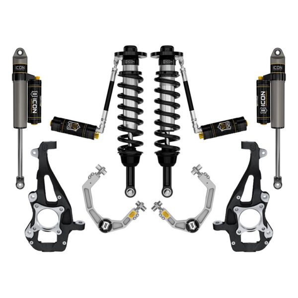 ICON 2021-2024 Ford F-150 4WD, 3.5-4.5" Lift, Stage 4 Suspension System, Billet, CDCV