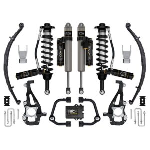 ICON 2021-2024 Ford F-150 4WD, 3.5-4.5" Lift, Stage 5 Suspension System, Tubular, w/ Leaf Packs