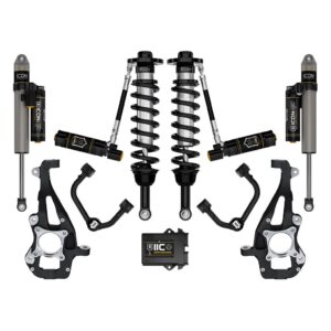 ICON 2021-2024 Ford F-150 4WD, 3.5-4.5" Lift, Stage 5 Suspension System, Tubular