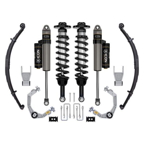 ICON 2021-2024 Ford F-150 Tremor, 2.5-3" Lift, Stage 2 Suspension System, Billet, w/ Leaf Packs