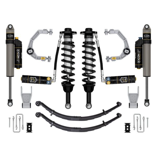 ICON 2021-2024 Ford F-150 Tremor, 2.5-3" Lift, Stage 4 Suspension System, Billet, CDXS, w/ Leaf Packs