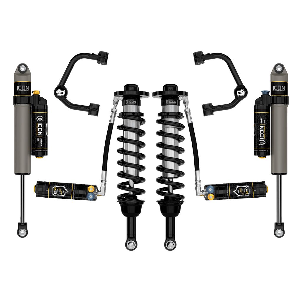 ICON 2021-2024 Ford F-150 Tremor, 2.5-3" Lift, Stage 4 Suspension System, Tubular, CDXS