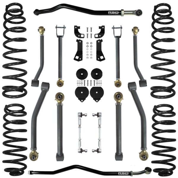 RSO Suspension - KJK4010 - 4 inch Stage 1.0 Lift Kit - 07-18 Jeep Wrangler JK/JKU, Lift Height: 4in, Position: Front and Rear