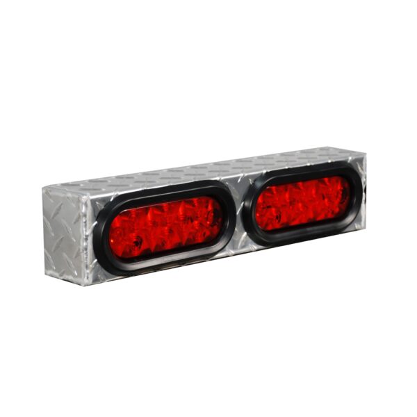 GXTX - LB002 - Double Oval Light Box Diamond Tread 16.5inchL x 3.75inchH x 3inchD