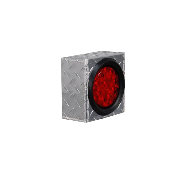 GXTX - LB003 - Single Round Light Box Diamond Tread 6inchL x 6inchH x 3inchD