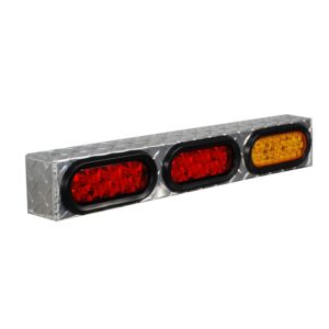 GXTX - LB004 - Triple Oval Light Box Diamond Tread 25inchL x 3.75inchH x 3inchD