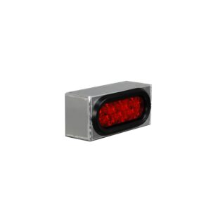 GXTX - LB005 - Single Oval Light Box Smooth Mill Finish 8.25inchL x3.75inchH x 3inchD