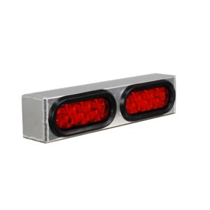 GXTX - LB006 - Double Oval Light Box Smooth Mill Finish 16.5inchL x 3.75inchH x 3inchD